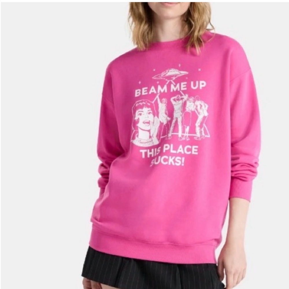 NWT XS stranger things sweatshirt beam me up
